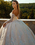 Customized V-Neck Wedding Dresses Off The Shoulder Applique Sequins Lace Princess Ball Gown